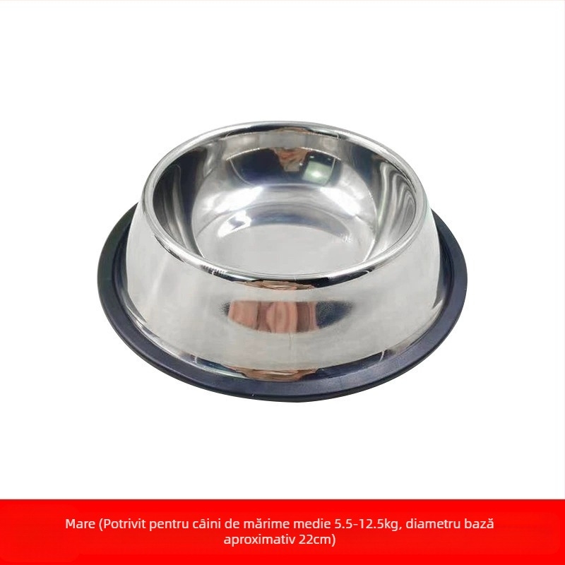Bol pentru câini din oțel inoxidabil, bol pentru câini, bol anti-șoc, bol pentru câini, hrănitor pentru câini mari, bol pentru câini, supradimensionat