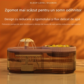 Fântână automată de apă circulantă pentru pisici, capacitate mare, cu design Ultra-Flow, articole pentru animale de companie cu design silențios
