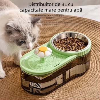 Fântână automată de apă circulantă pentru pisici, capacitate mare, cu design Ultra-Flow, articole pentru animale de companie cu design silențios