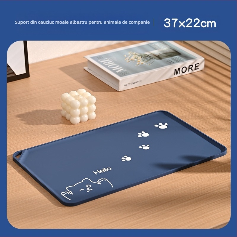 Covoraș pentru animale de companie, simplu, impermeabil și rezistent la ulei, pentru pisici, pentru hrănirea pisicilor, covoraș mare din cauciuc moale, antiderapant