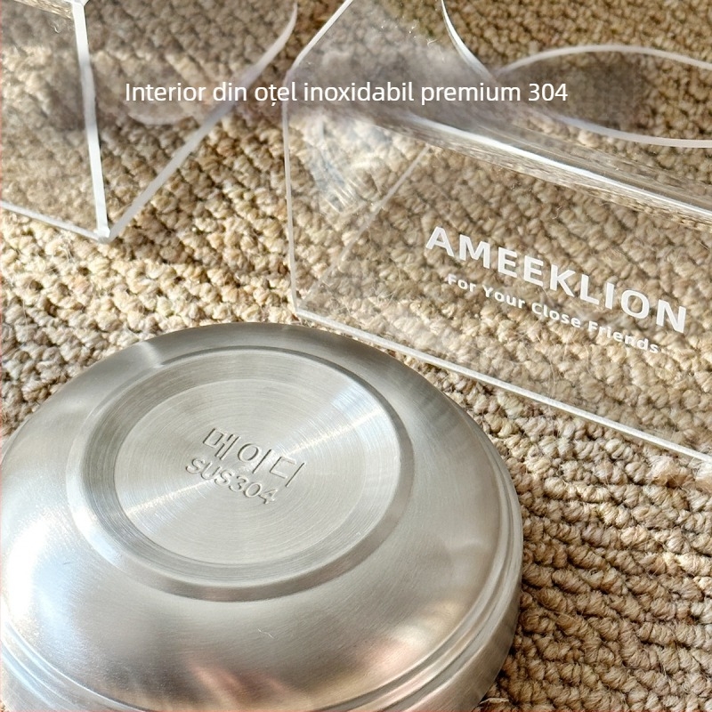 Bol pentru pisici din oțel inoxidabil, cu picior înalt, acrilic, suport elevat, protejează coloana cervicală, bol pentru câini, bol pentru câini cu diametru mare, bol pentru apă pentru animale de companie, bol pentru hrană