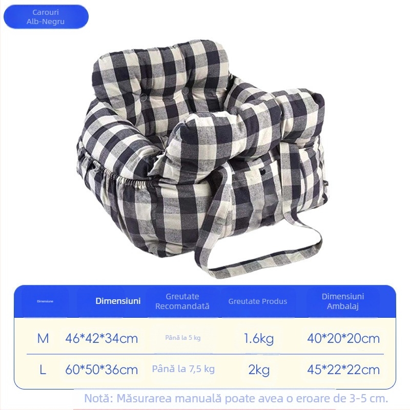 Cuibă de mașină pentru animale de companie, detașabilă și lavabilă, portabilă, pentru câini, cușcă pentru animale de companie în aer liber, sac pentru animale de companie, pad pentru mașină sau mașină