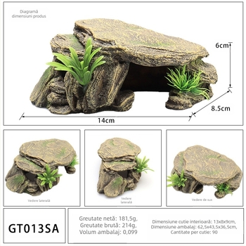 Reptile animale de companie ascunzătoare șarpe Gecko șopârlă păianjen peșteră simulată stâncă amenajare peisagistică reptile năpârlire cutie de reproducere copac gaură terasă la soare