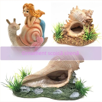 Acvariu decor pește rezervor acvariu amenajare peisagistică sirenă acvariu decor peisaj creativ scoică ornamente