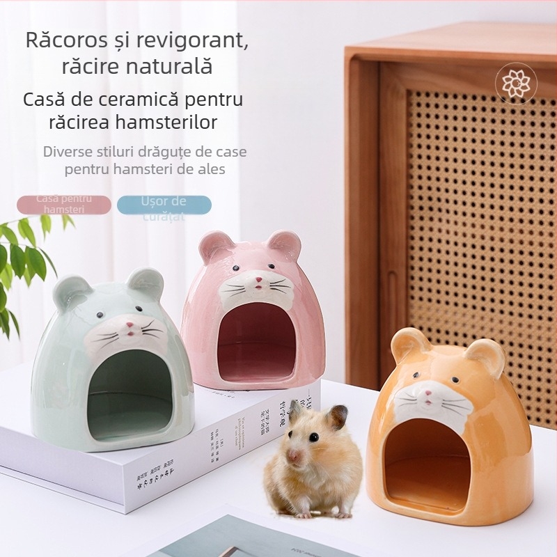 Cuib de hamster ceramic, cuib de hamster, cuib de vară ieftin, răcoritor, cuib de dormit, răcoritor cu gheață, ursul auriu, consumabile ursul auriu