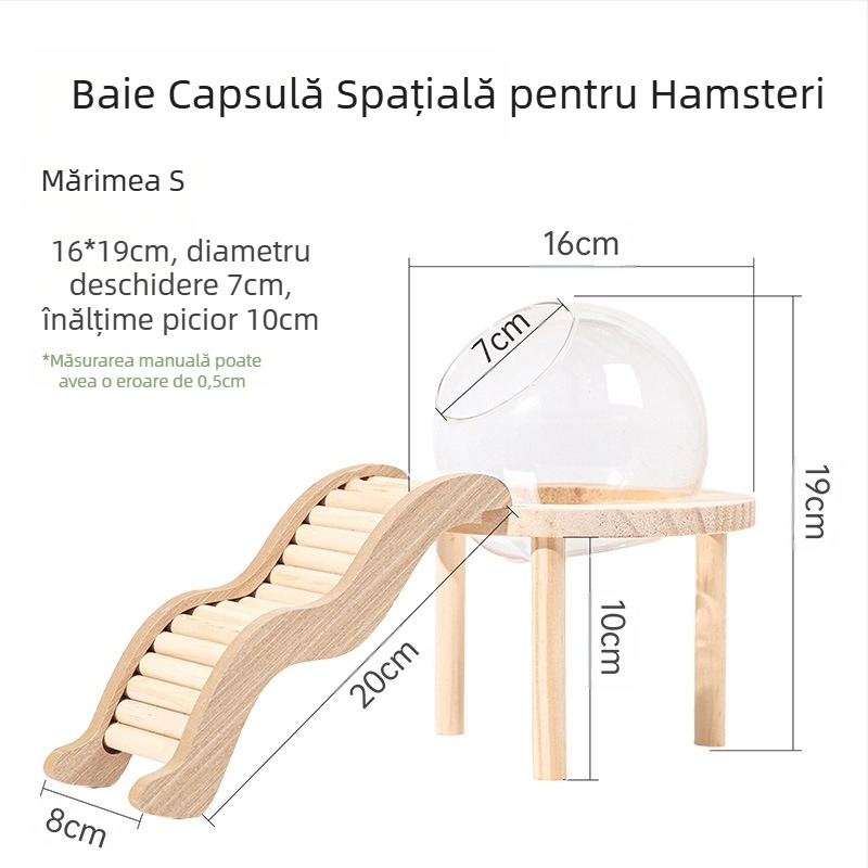 Capsulă spațială pentru baie de hamster, baie, toaletă, dublă utilizare, ursuleț de aur, baie, urină corporală, nisip de baie, nisip anti-stropire, consumabile