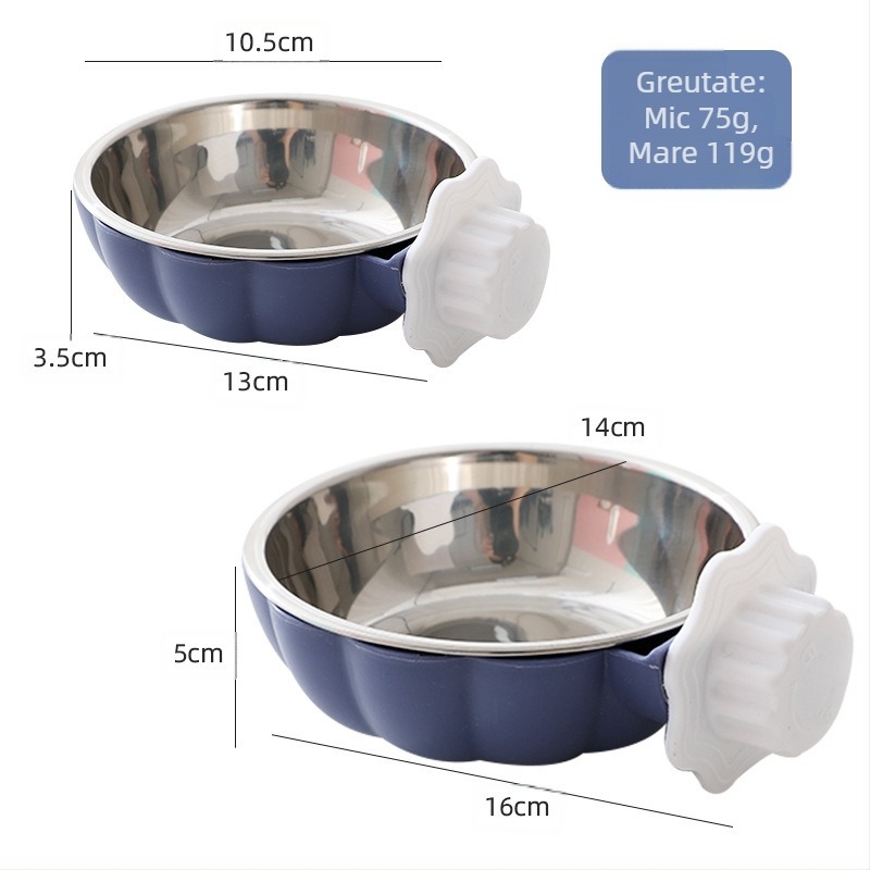 Z New Pumpkin din oțel inoxidabil pentru câini, cușcă suspendată pentru animale de companie, anti-șoc peste două locuri în unul, detașabilă, en-gros