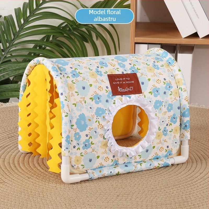 Cort cu trei căi pentru porcușor de Guineea, tunel fără fund, model de arici, chinchilla, porcușor de Guineea, iepure pitic, cuib de tunel universal