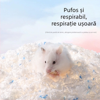 Hârtie fără praf, bumbac, capacitate mare, 1800g, toamnă și iarnă, caldă, moale, căptușeală pentru hamster, articole de amenajare a teritoriului, păr drept din fabrică