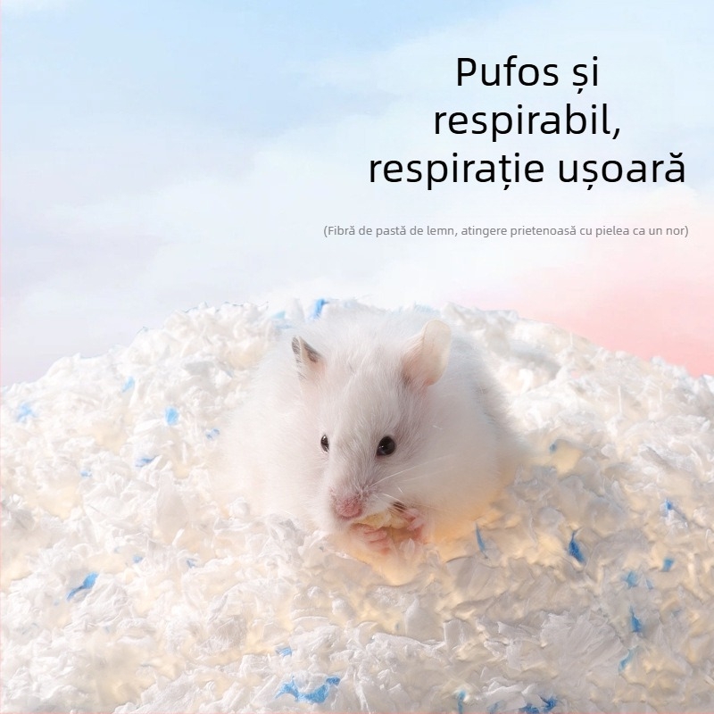 Hârtie fără praf, bumbac, capacitate mare, 1800g, toamnă și iarnă, caldă, moale, căptușeală pentru hamster, articole de amenajare a teritoriului, păr drept din fabrică