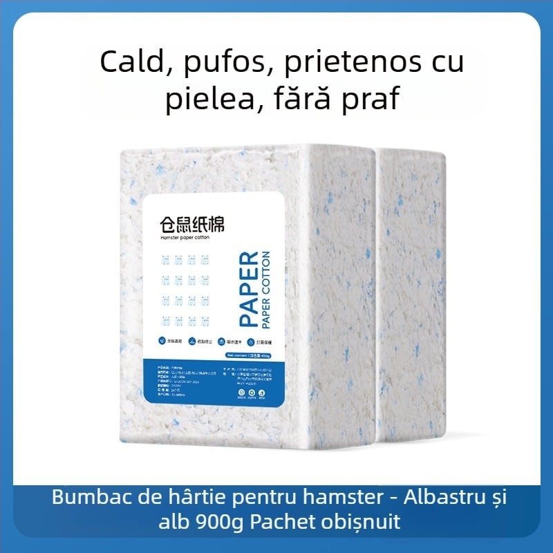 Hârtie fără praf, bumbac, capacitate mare, 1800g, toamnă și iarnă, caldă, moale, căptușeală pentru hamster, articole de amenajare a teritoriului, păr drept din fabrică
