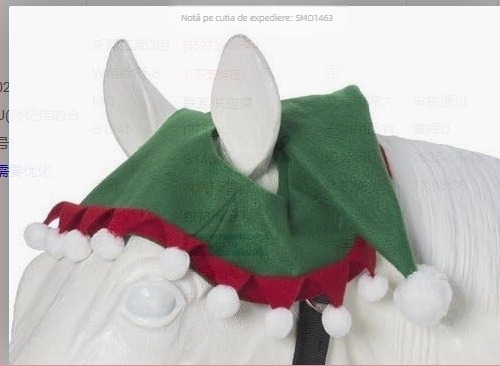 Pălărie festivă transfrontalieră de Anul Nou, clopot de cal, roșie, îngroșată, pălărie de Crăciun pentru petrecere transfrontalieră, etichetare a pălăriei decorative