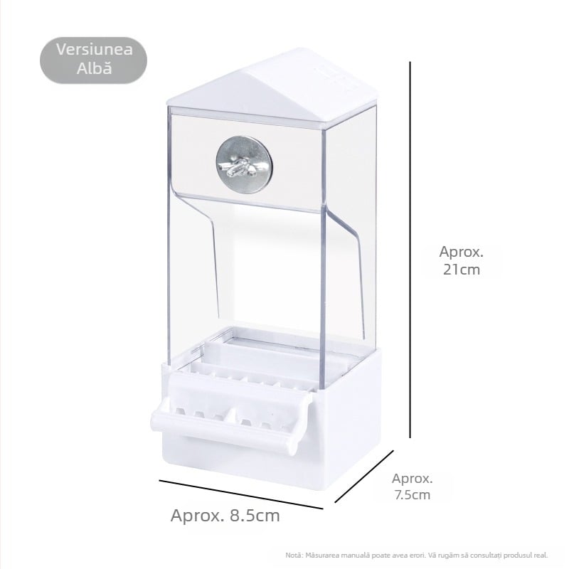 Hrănitor automat pentru papagali, mașină all-in-one, cutie de hrană pentru păsări, agățat, separare anti-împrăștiere a pleavei, nou hrănitor automat pentru hrană, jgheab