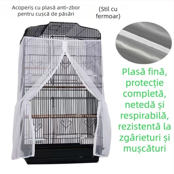 Colivie anti-stropire, capac pătrat pentru colivie, plasă anti-pene, capac mic pentru colivie, plasă anti-țânțari