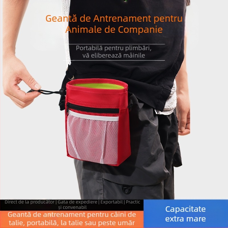 Geantă de talie pentru dresaj de câini transfrontalieră nouă, geantă de gustare pentru câini, geantă multifuncțională pentru plimbări cu câini, geantă pentru hrănirea animalelor de companie
