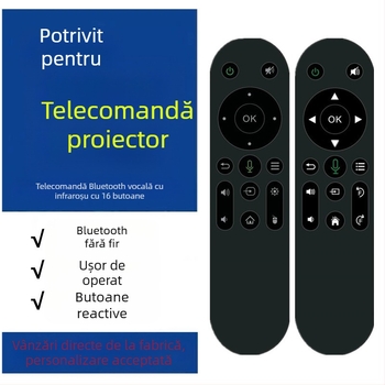 Telecomandă Bluetooth cu infraroșu vocal transfrontalieră, cutie TV inteligentă, 2.4g, tastatură wireless mini cu veveriță zburătoare, 16 taste