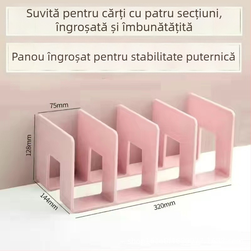 Suport de cărți pentru birou, material acrilic, Morandi, transparent, pentru depozitarea cărților pentru studenți, raft de papetărie pentru birou, raft de cărți, en-gros