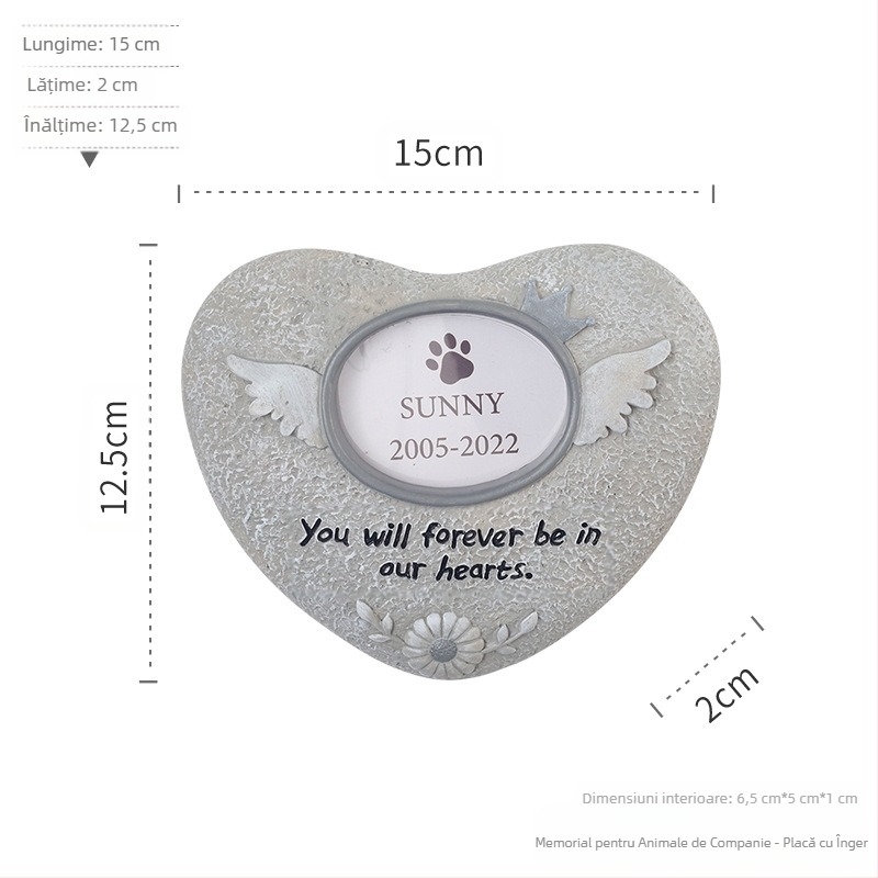 Vânzări directe transfrontaliere, amprente creative de câine și pisică, piatră funerară, decorare în rășină, meșteșuguri, monument pentru animale de companie, placă funerară, piatră funerară