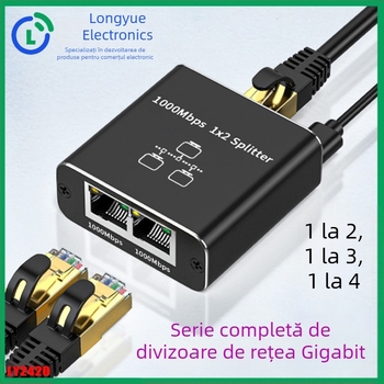 Ly2420 Splitter de rețea Gigabit, unul până la patru acces simultan la internet, port de rețea RJ45, ramificator, vânzare directă din fabrică