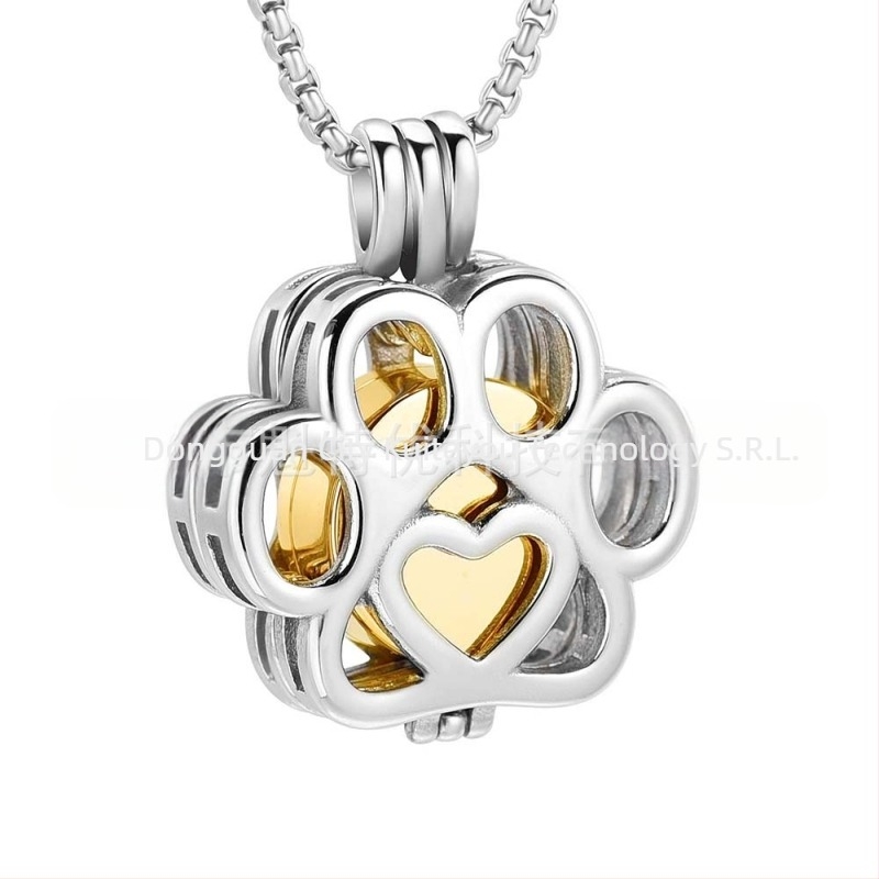 Pandantiv transfrontalier din oțel inoxidabil, cu structură Cinerabox goală, pentru a comemora rudele, colier cu sticlă de parfum care se poate deschide pentru animale de companie