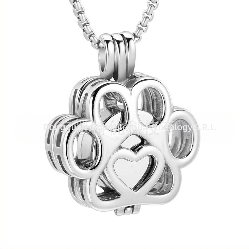 Pandantiv transfrontalier din oțel inoxidabil, cu structură Cinerabox goală, pentru a comemora rudele, colier cu sticlă de parfum care se poate deschide pentru animale de companie