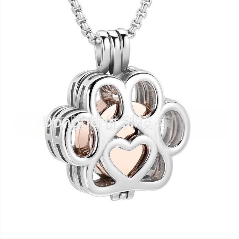 Pandantiv transfrontalier din oțel inoxidabil, cu structură Cinerabox goală, pentru a comemora rudele, colier cu sticlă de parfum care se poate deschide pentru animale de companie