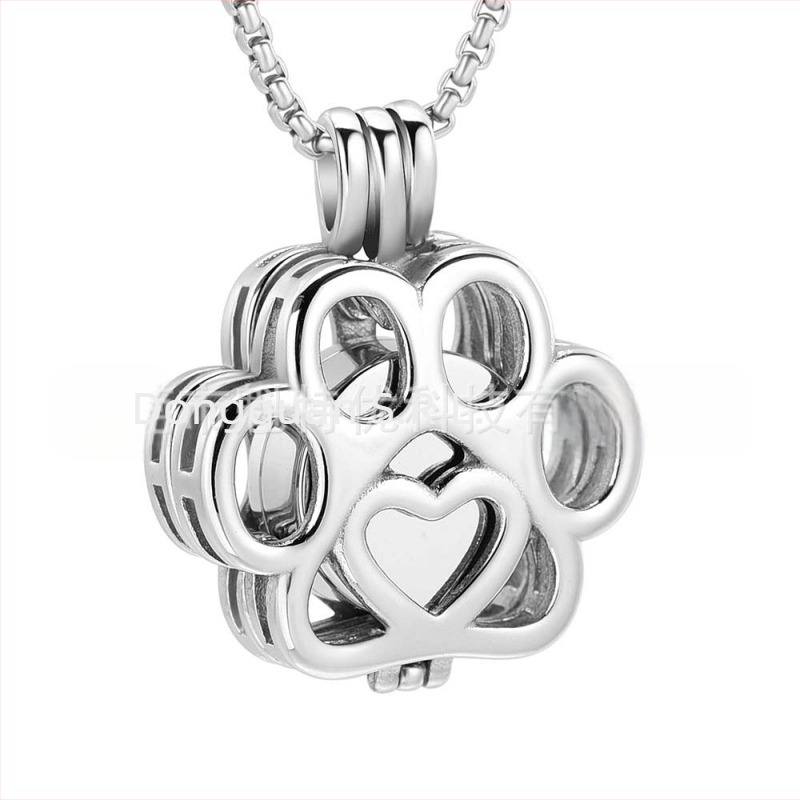 Pandantiv transfrontalier din oțel inoxidabil, cu structură Cinerabox goală, pentru a comemora rudele, colier cu sticlă de parfum care se poate deschide pentru animale de companie