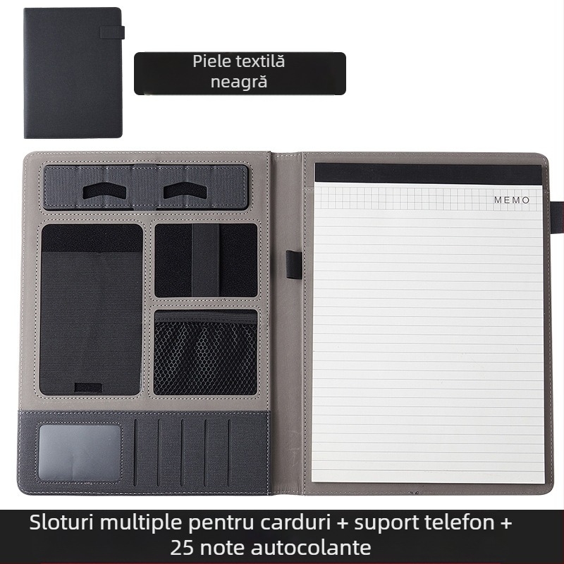 Dosar A4 pentru manager de afaceri, personalizare dosar cu tablă de scris, dosar pentru expoziții, carte cu informații, carte individuală din piele pentru discuții de afaceri, în stoc