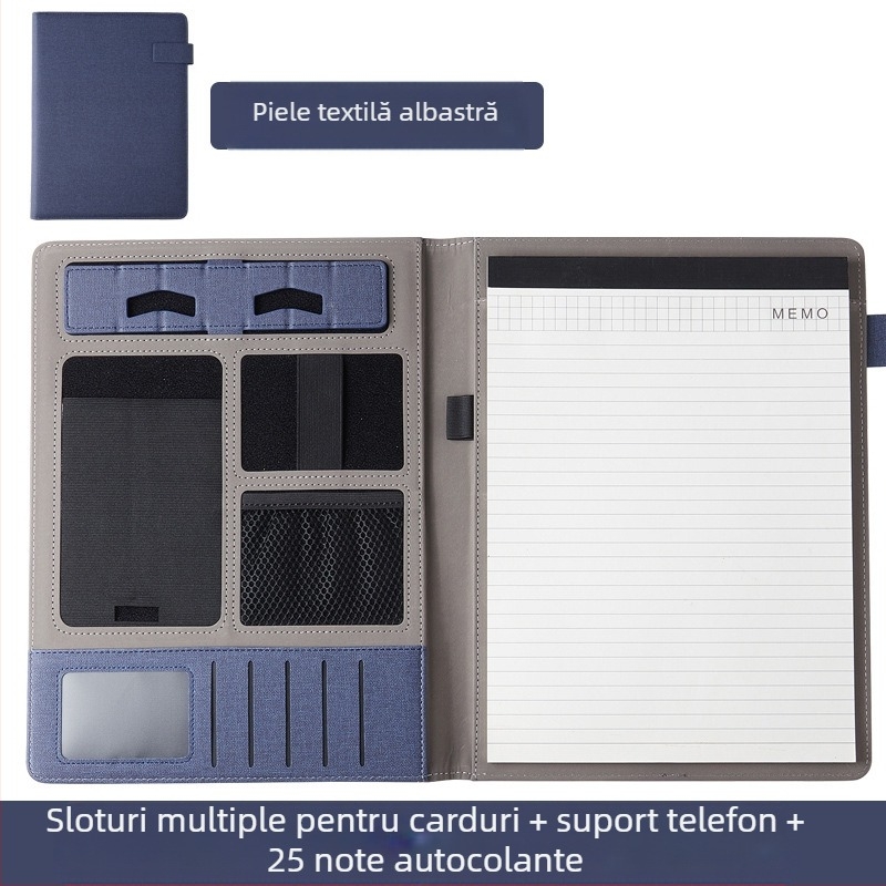 Dosar A4 pentru manager de afaceri, personalizare dosar cu tablă de scris, dosar pentru expoziții, carte cu informații, carte individuală din piele pentru discuții de afaceri, în stoc