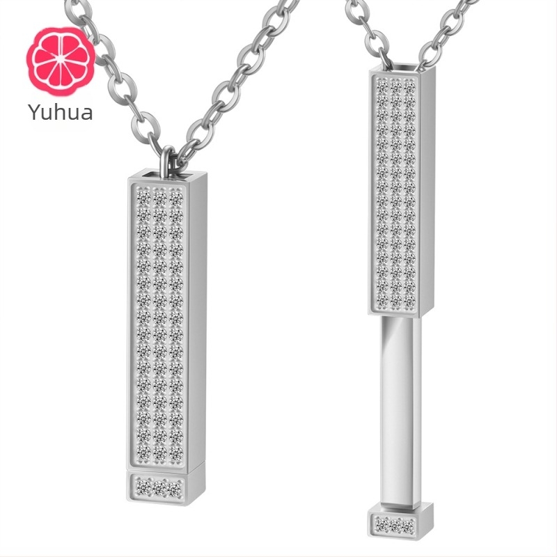 Colier de păpușă cu set de diamante din oțel inoxidabil transfrontalier, inscripționat DIY, cu colier stereo telescopic cu diamant, cadou de Crăciun