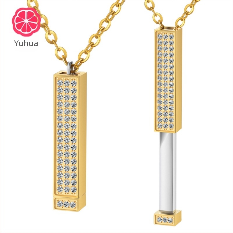 Colier de păpușă cu set de diamante din oțel inoxidabil transfrontalier, inscripționat DIY, cu colier stereo telescopic cu diamant, cadou de Crăciun