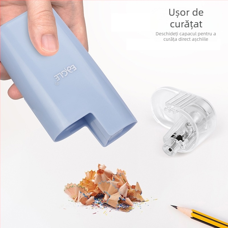 Ascuțitoare electrică Yier Gao, ascuțitoare portabilă, ascuțitoare pentru creioane pentru studenți, ascuțitoare de creioane pentru artă, suport de cuțit înlocuibil