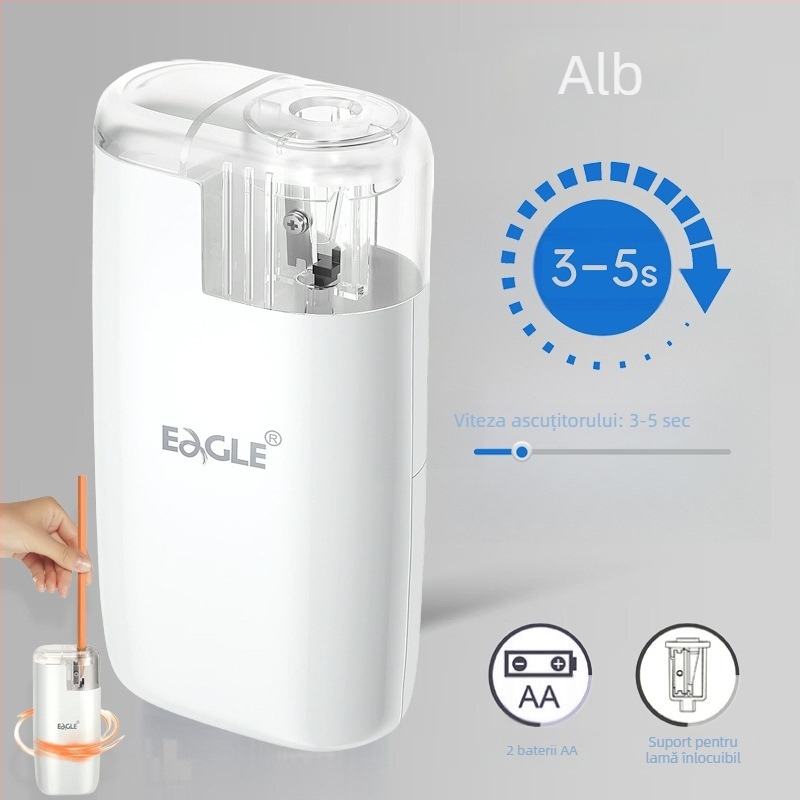 Ascuțitoare electrică Yier Gao, ascuțitoare portabilă, ascuțitoare pentru creioane pentru studenți, ascuțitoare de creioane pentru artă, suport de cuțit înlocuibil