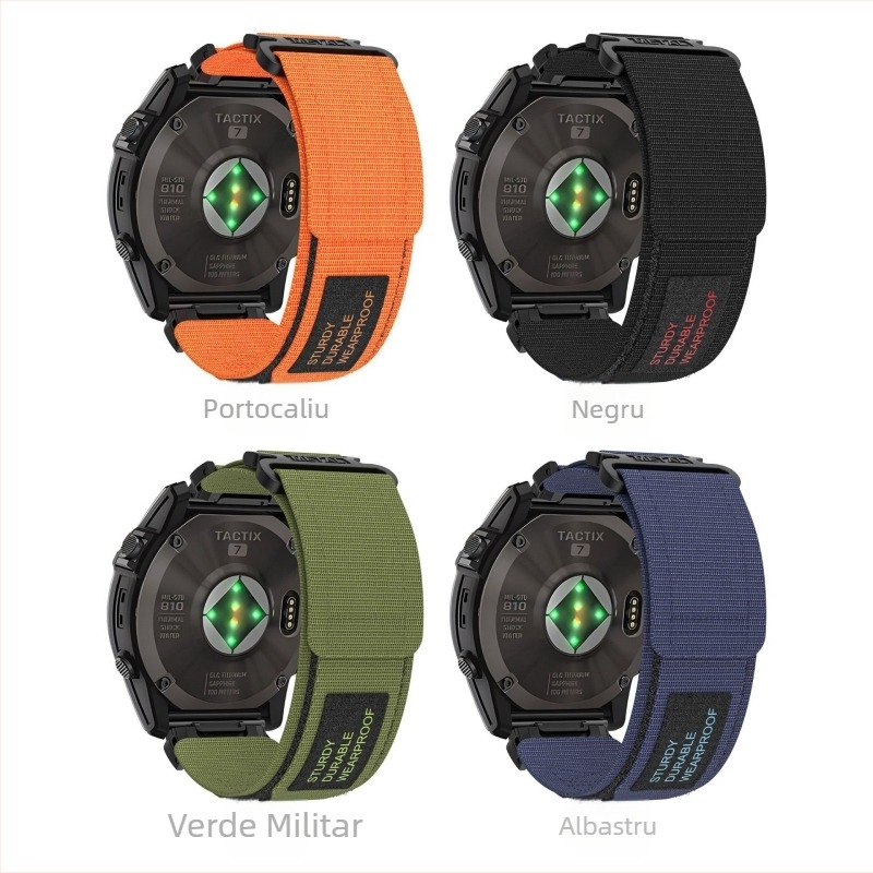 Curea din nailon cu două secțiuni Velcro pentru Jiaming Fenix 7X Pro 6X 5, 26 mm, 22 mm