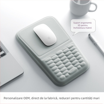 Pernă de mouse cu spumă cu memorie, moale, cu revenire lentă, cu senzație de piele, simplu, pentru birou, pad din silicon pentru încheietura mâinii