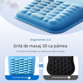 Pernă de mouse cu spumă cu memorie, moale, cu revenire lentă, cu senzație de piele, simplu, pentru birou, pad din silicon pentru încheietura mâinii
