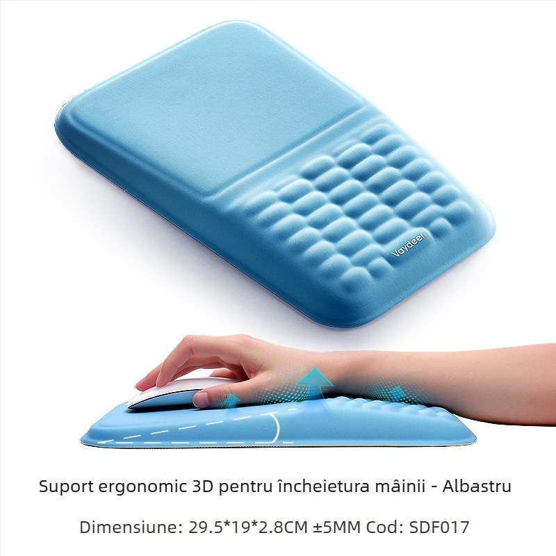 Pernă de mouse cu spumă cu memorie, moale, cu revenire lentă, cu senzație de piele, simplu, pentru birou, pad din silicon pentru încheietura mâinii