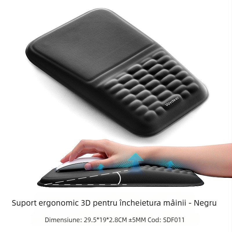 Pernă de mouse cu spumă cu memorie, moale, cu revenire lentă, cu senzație de piele, simplu, pentru birou, pad din silicon pentru încheietura mâinii