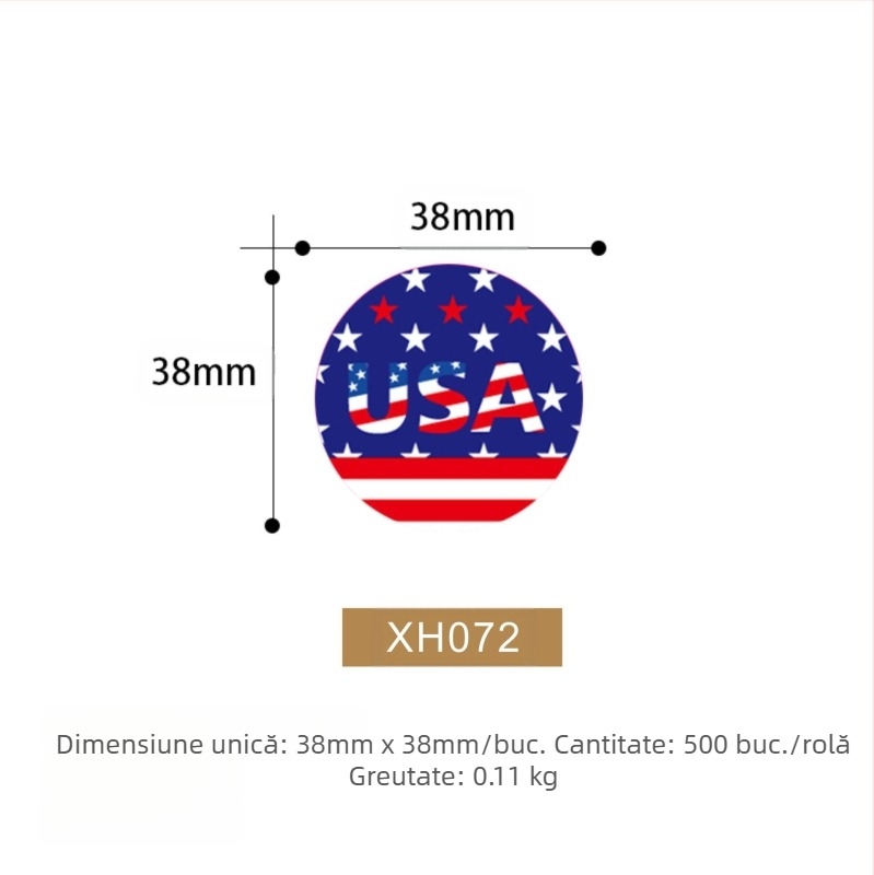 Autocolante XH070 și XH071 și XH072 pentru Ziua Independenței SUA, vot, alegeri generale, imprimare și creare comercială National Tide