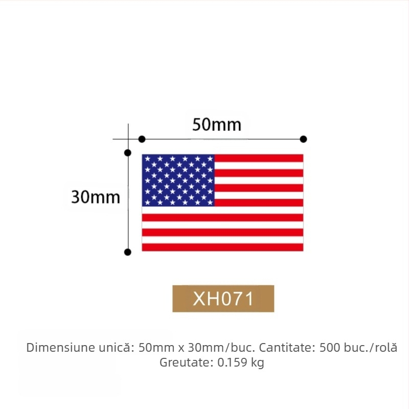 Autocolante XH070 și XH071 și XH072 pentru Ziua Independenței SUA, vot, alegeri generale, imprimare și creare comercială National Tide