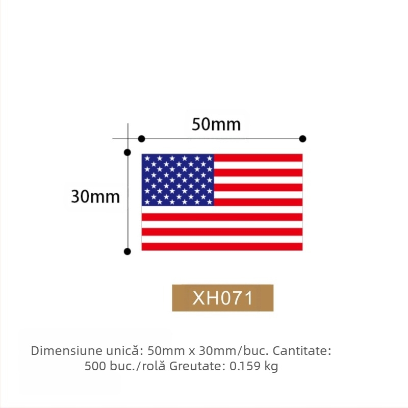 Autocolante XH070 și XH071 și XH072 pentru Ziua Independenței SUA, vot, alegeri generale, imprimare și creare comercială National Tide