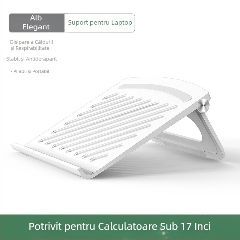 Suport pentru laptop cu răcire, reglabil, reglabil, în picioare, din aliaj de aluminiu, pentru birou, cu raft suspendat înălțime