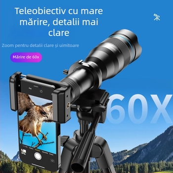 Telescop APEXEL cu teleobiectiv de 60 de ori, monoclu HD, cu lentilă portabilă pentru fotografie