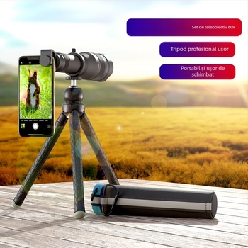 Telescop APEXEL cu teleobiectiv de 60 de ori, monoclu HD, cu lentilă portabilă pentru fotografie