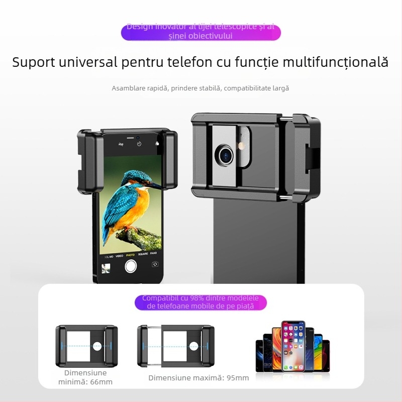 Telescop APEXEL cu teleobiectiv de 60 de ori, monoclu HD, cu lentilă portabilă pentru fotografie