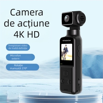 Cameră sport populară K1 de buzunar 4K HD, cameră sport portabilă pentru ciclism, rotație la 270°, vlog