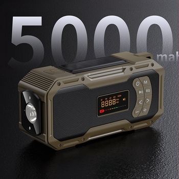 Difuzor Bluetooth solar multifuncțional portabil în aer liber Camping lumină radio lanternă reîncărcabilă de urgență audio