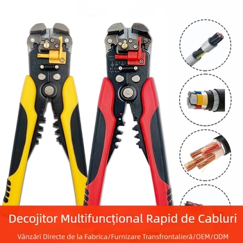 Clește automat multifuncțional D2 pentru dezizolarea cablurilor, scule de sertizare trifuncționale bicolore pentru dezizolarea cablurilor, tăietor de șuruburi