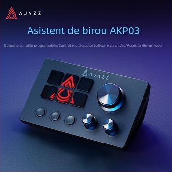 Black Jue akp03 Desktop Helper Console Panel Controller Stock Trading Live Tone Programmabil Shortcut Key