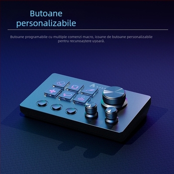 Black Jue akp03 Desktop Helper Console Panel Controller Stock Trading Live Tone Programmabil Shortcut Key